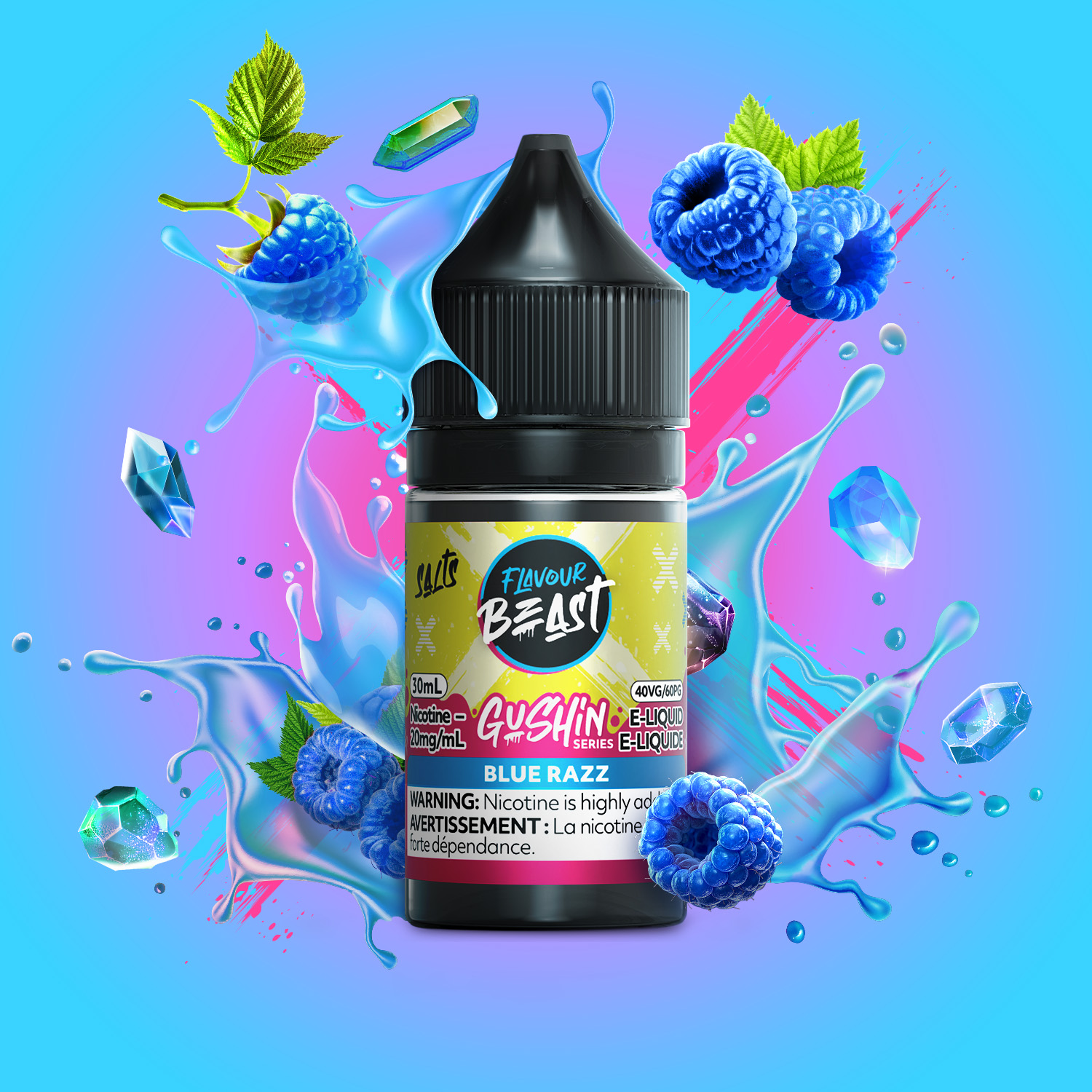 FlavourBeast_EL_Gushin_JAN2026_COL-FRUIT-RENDER_20mg_BlueRazz