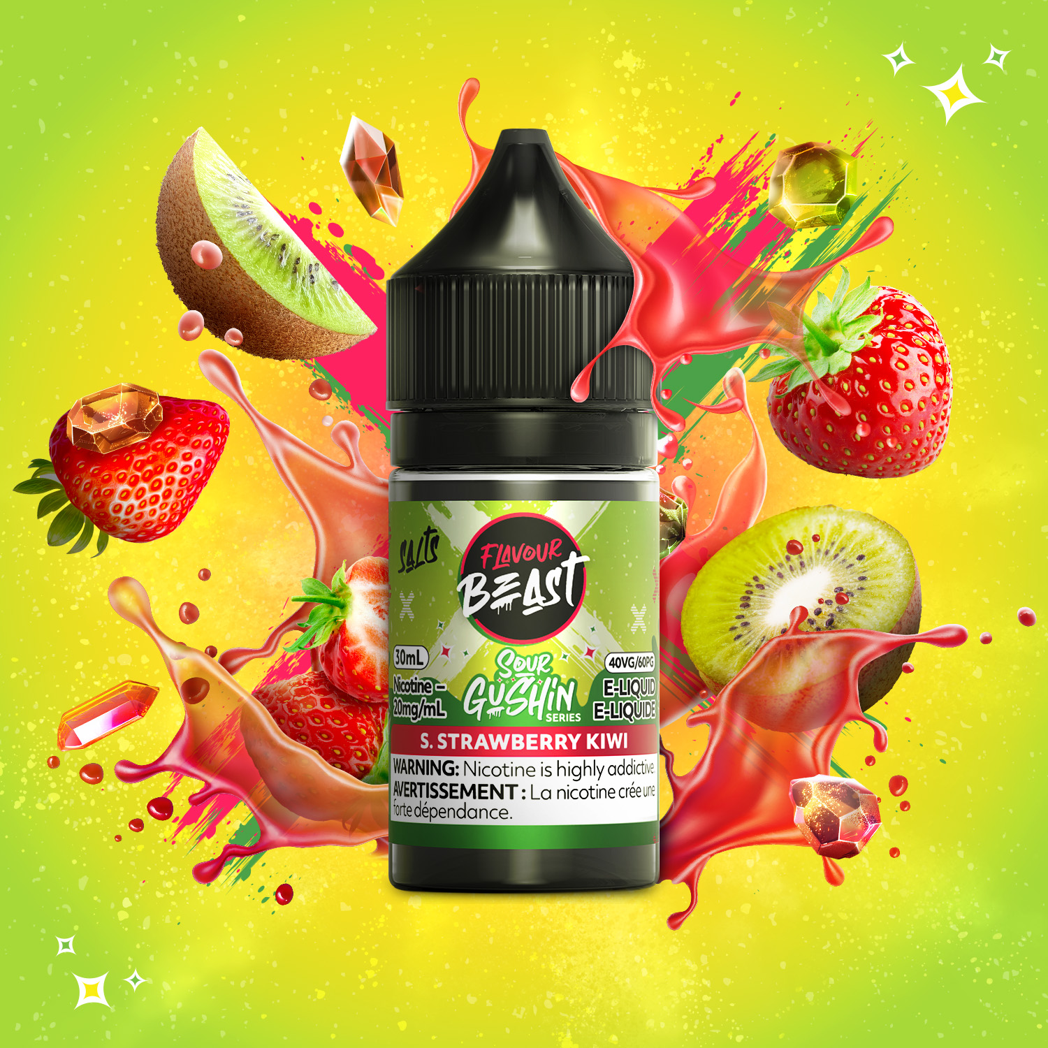 FlavourBeast_EL_SourGushin_JAN2026_COL-FRUIT-RENDER_20mg_S.StrawberryKiwi